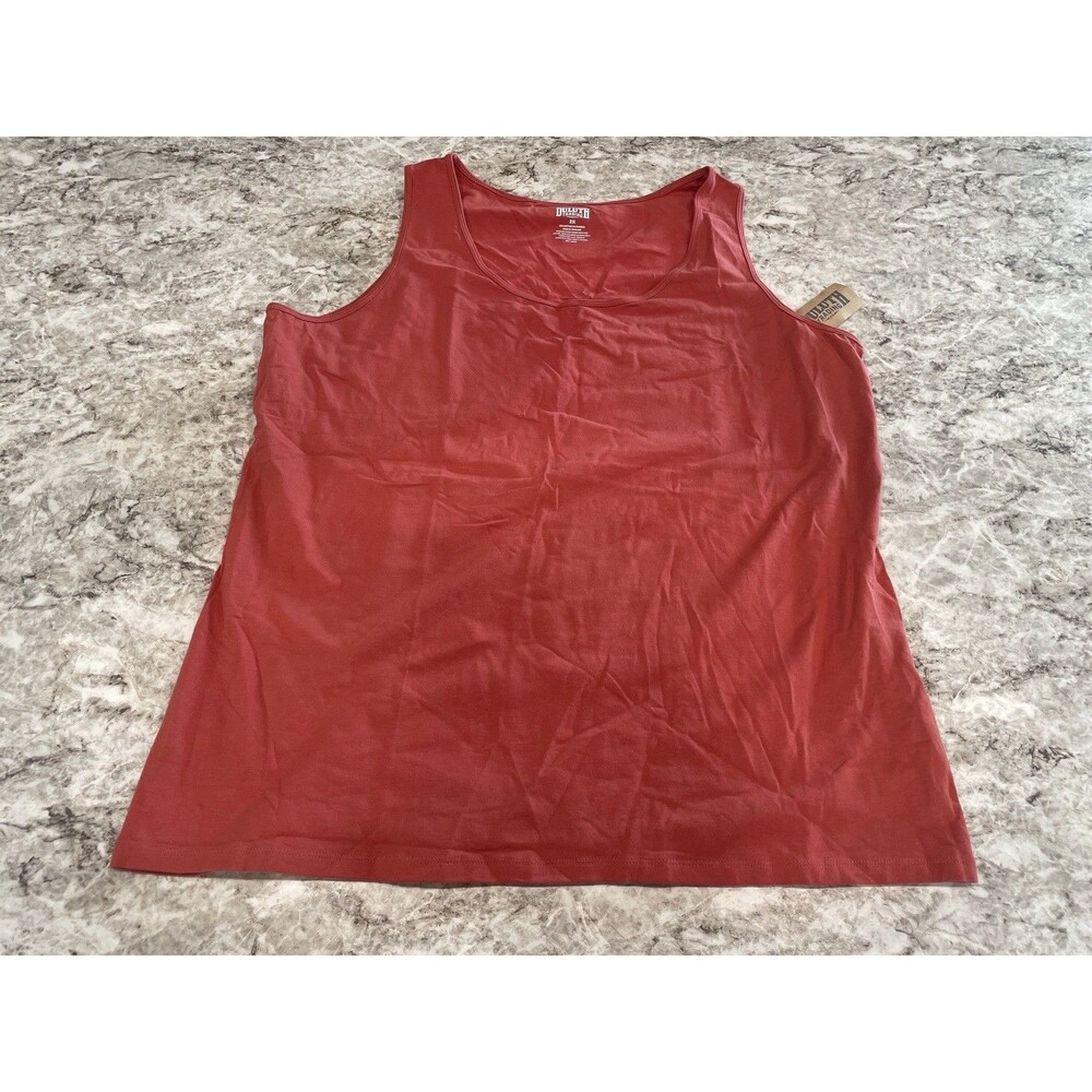 NWT Women's Burnt Orange 2X No Yank Tank Duluth NWT